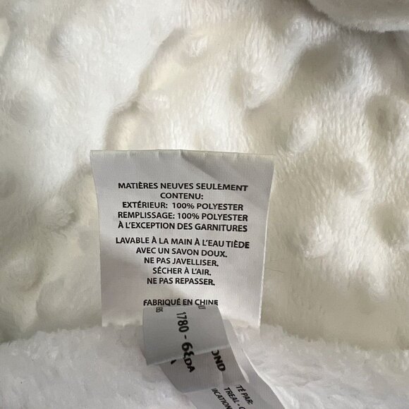 Blankets and Beyond Bear White Minky Dots Security Blanket Lovey Nunu - Picture 5 of 7